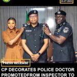 LAGOS CP DECORATES POLICE MEDICAL DOCTOR PROMOTED FROM INSPECTOR TO SUPERINTENDENT OF POLICE