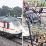 LASTMA, SECURITY PERSONNEL’S SWIFT INTERVENTION SAVE 55-YEAR-OLD MOTORIST AS MOVING TRAIN COLLIDES WITH HONDA CAR IN LAGOS